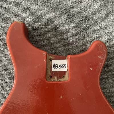 Red Single Humbucker Guitar Double Cutaway Body image 6