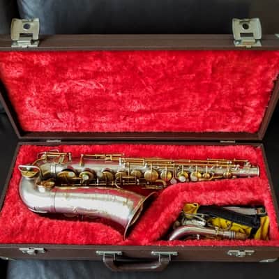 Pierret Vibrator Alto Saxophone with Virtuor 1930s silver / gold plated image 1