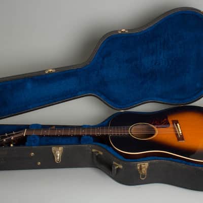 Gibson J-35 Flat Top Acoustic Guitar (1937), black tolex hard shell case. image 10
