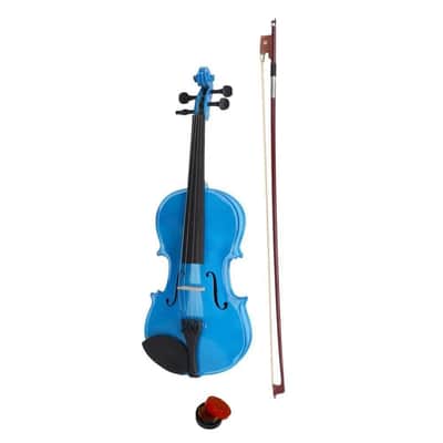 Full Size 4/4 Beginner Acoustic Violin Kit – Blue Starter Set with Case, Bow & Rosin – Ideal for Students & School Orchestra image 3