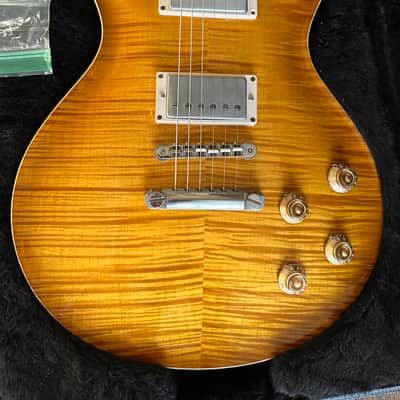 Patrick James Eggle Macon Carved Top SC - Brazilian Board - Faded Gold Burst image 3