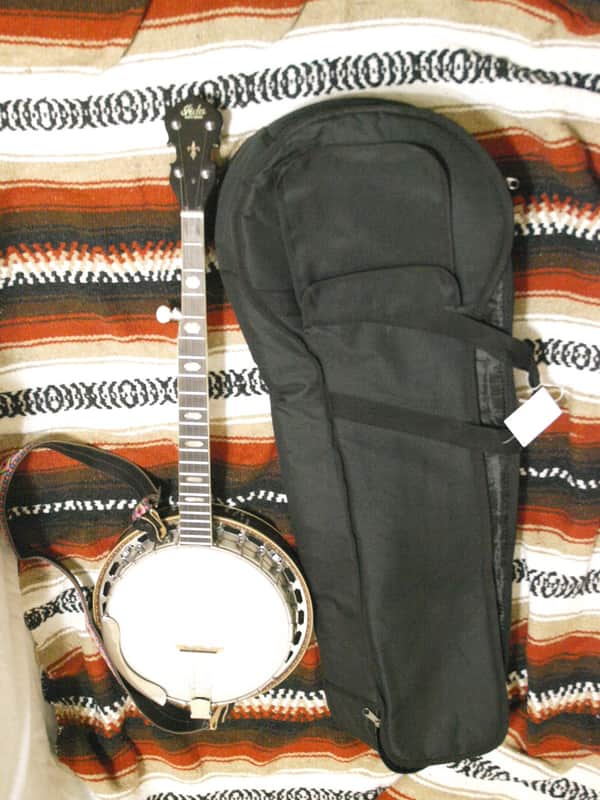 Iida Model 229 5 string Archtop Resonator Banjo 1979 natural w/ gig bag image 1