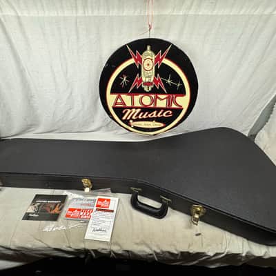 Washburn USA Custom Shop Vindicator Flying V Guitar with Case - Black image 2
