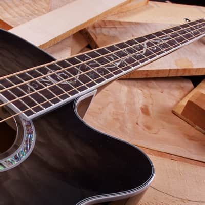 Michael Kelly MKD4SSBSFR Dragonfly 4 Quilt Maple Top Mahogany Neck 4-String Acoustic Electric Bass Guitar image 10