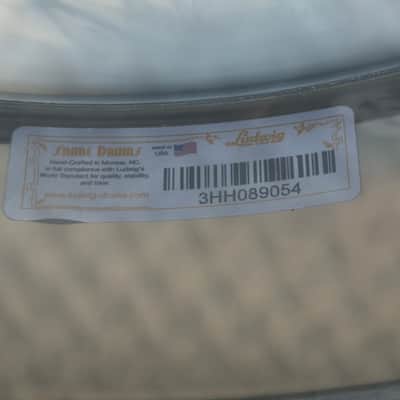 Ludwig LM402 Supraphonic 6.5x14" 10-Lug Aluminum Snare Drum 1985 - Present - Chrome-Plated image 3