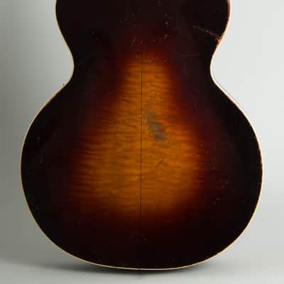 Dobro  Electric Spanish Arch Top Hollow Body Electric Guitar (1936), ser. #122, original black hard shell case. image 4
