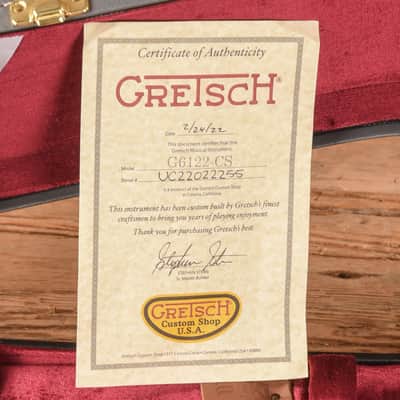 Gretsch Custom Shop Stephen Stern Masterbuilt G6122-CS Figured Mahogany 2022 - Zac Brown image 10