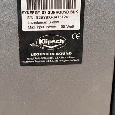 Klipsch Synergy S-2 Surround Speaker Black Single Speaker Tested Works image 10