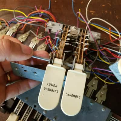 Hammond L-100 Series Organ Percussion Amp Silent Switches, Sliders Drawbars LOT!  H-AO-42-1 1961 No Tubes image 12