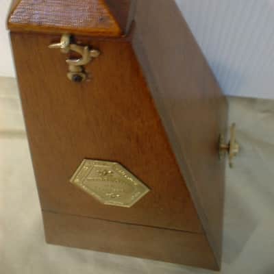 Antique Wood Metronome de Maelzel by Seth Thomas Clocks in No 5 Mahogany, Fully Restored, Brass Trim image 14