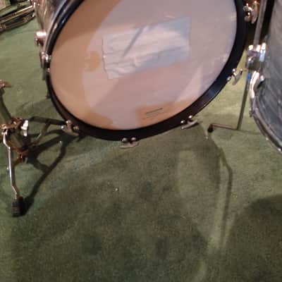 Ludwig 3 Piece Drum Shell Pack 1970's 9x13,14x16, and 14x20- Sky Blue Pearl image 9