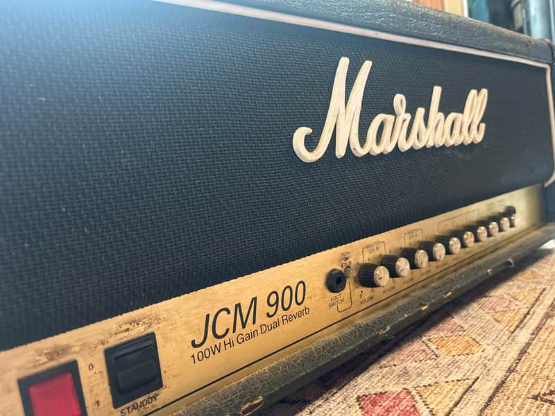 Marshall JCM 900 Model 4100 Hi Gain Dual Reverb 2-Channel 100-Watt Guitar Amp Head 1990 - 1999 - Black image 1