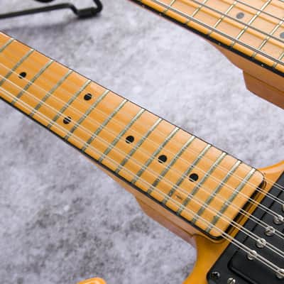 Shergold 124 1978 - Natural; 12 + 4 twin neck image 9