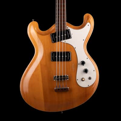 Vintage 60's Mosrite Joe Maphis Bass Natural With OHSC image 1