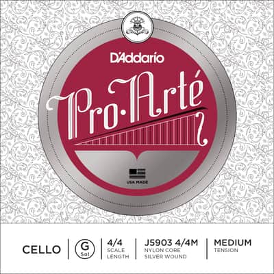 D'Addario J5903 4/4M Pro-Arté 4/4 Cello String - G Medium