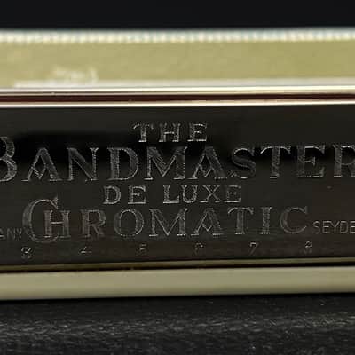 The Bandmaster Deluxe Chromatic Harmonica Vintage - Chrome w/ Box image 4