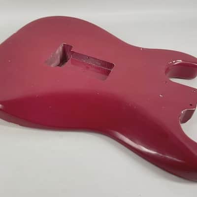 MJT Lightweight Strat Body 4lbs Alder 2026 - Aged Nitro Burgundy Mist image 10