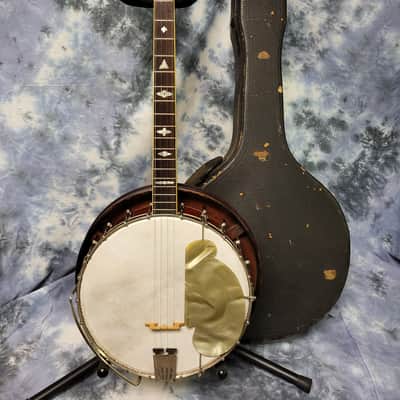 Vintage RARE 1925 Prewar The Gibson TB-2 Tenor Banjo Original Rest Pickguard Hardshell Case image 1