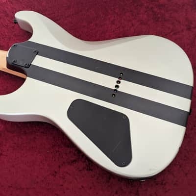 Fender Squier Showmaster Rally Stripe 2004 - Silver / Black Racing Stripe Rare Colorway Electric Guitar image 6