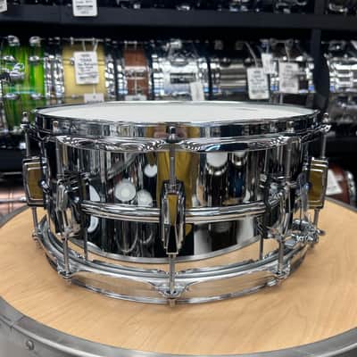 Ludwig 6.5x14" Supraphonic Snare Drum w/ Blue & Olive Badge LM402BON image 4
