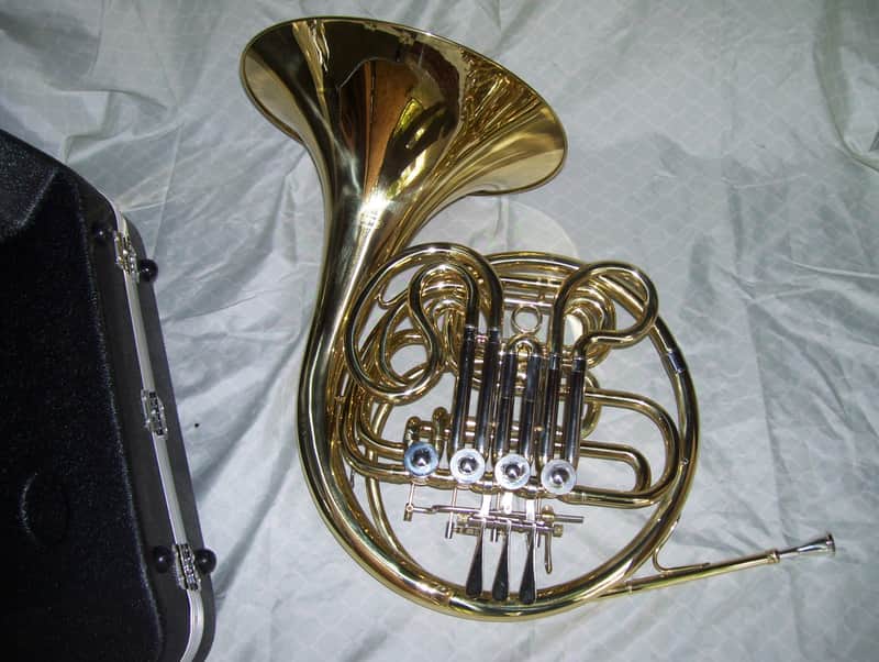 New Double French horn with  case and mouthpiece image 1