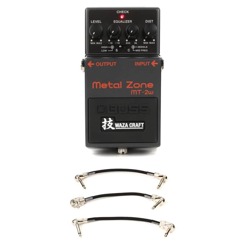 Boss MT-2W Waza Craft Metal Zone Distortion Pedal with 3 Patch Cables Bild 1