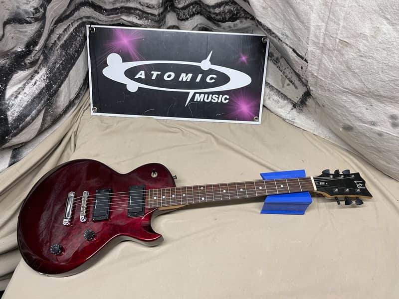 ESP LTD Eclipse Bolt-On Neck Singlecut Guitar - locking tuners missing backs! Red image 1
