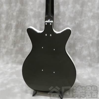 Danelectro 59DC Long Scale Bass Lefty (Black Pearl/w White pickguard) image 3