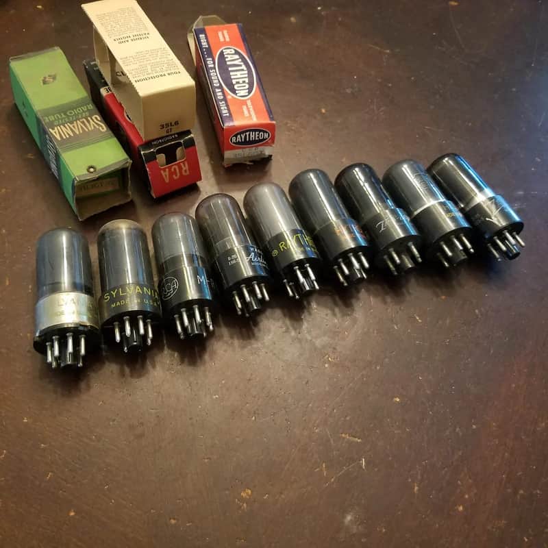 RCA etc. Pair (2) 35L6GT/G Beam Pentode tNOS TESTED Vacuum Tube grey glass 35L6GT Audio 1936-1954 image 1