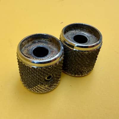1975 Fender Precision Bass Knobs (Pair) Chrome image 4