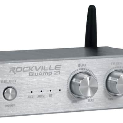 Rockville BLUAMP 21 Bluetooth Home Audio Receiver Amp+(2) 6.5" Wood Speakers image 5