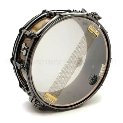Sonor SQ2 Medium Maple Snare Drum 14x5.5 Black Burst African Marble w/Black Hw image 4