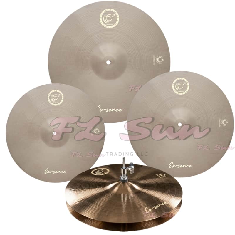 Ephesus Cymbals Ex-sence Series 4pc 16" - 18" Crash / 20" Ride / 14" Hi-Hat Cymbal Set image 1