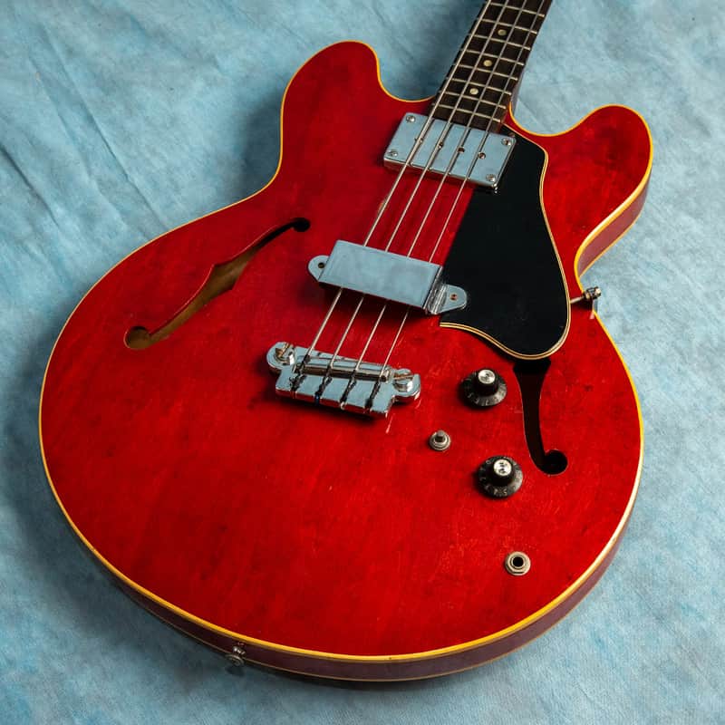 USED Gibson EB-2 Trans Cherry 1969 Semi-Hollow Electric Bass w/OHSC image 1