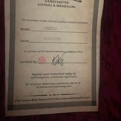 Eastman DM2-V 2010's - Antique Varnish image 2