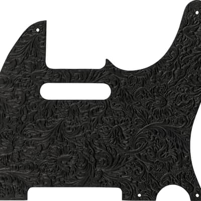 Fender Waylon Jennings Leather Telecaster Pickguard Black image 1
