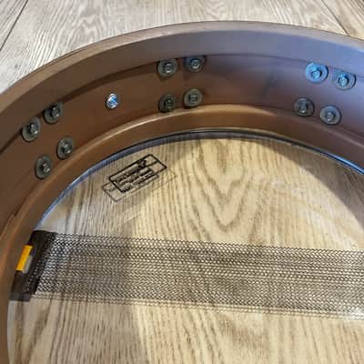 Slingerland 1970 4x14 buddy rich 3 ply 8 lug snare drum gold sparkle image 9