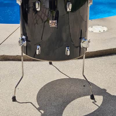 Vintage Tama Imperialstar 20" Floor Tom Black Made in Japan Rare Size w/ Legs image 1