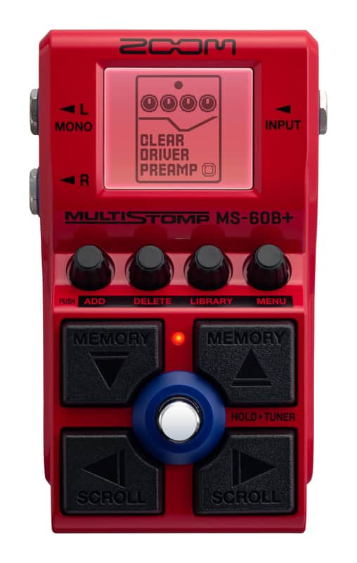 Zoom MS-60B+ MultiStomp Bass Effects Pedal with 95+ Effects, Amp Models & Preamps, Stereo Output, Built-In Tuner, Effect Chaining, Battery Powered image 1