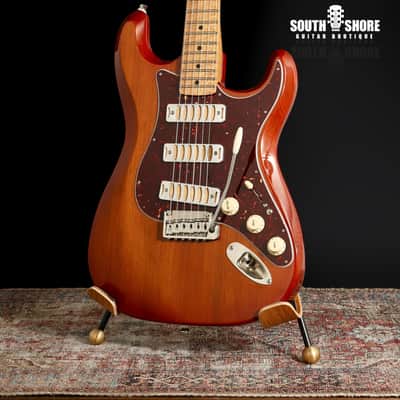 Ronin Morningstar 2019 - Honey Burst w/ highly figured “Flame Maple” neck + Raw Aluminum FB Mini’s image 1