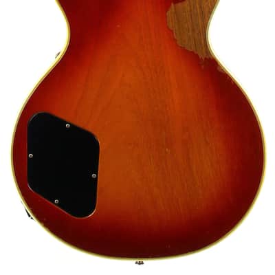 1973 Gibson Les Paul Custom Cherry Sunburst Vintage LP w Original Case Patent Sticker Humbuckers image 9