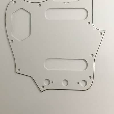 Left Handed Custom Vintage Style 3 Ply Jaguar Pickguard for Fender Jag Guitar White Black White image 1