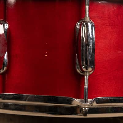 1990s Slingerland 6.5x14 Artist Cherry Stain Snare Drum image 10