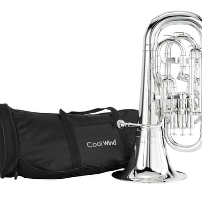 Coolwind CEU-200G gold color ABS plastic Euphonium, super light weight,Bb, 3+1 piston, with bag,mouthpiece image 3
