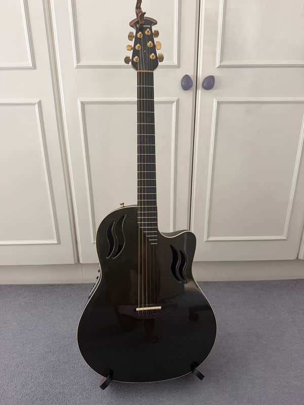 Ovation Adamas Q-597 - Black Carbon Fibre image 1