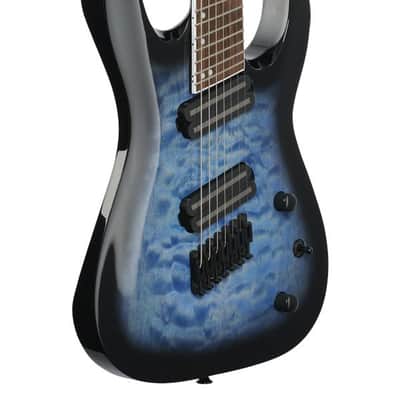 Jackson X Series Soloist Arch Top SLATX7Q MS 7-String Trans Blue Burst image 9