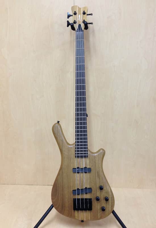 4/4 Haze Neck-thru 4-String Electric Bass Guitar Natural+Free Gig Bag. SPB-3213N image 1