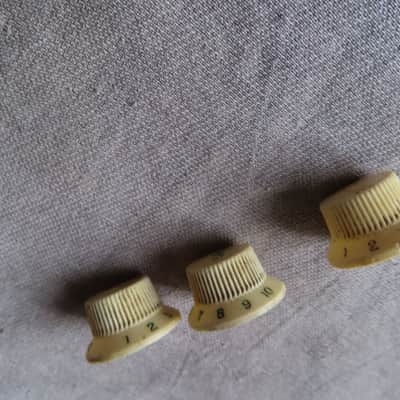 FENDER STRATOCASTER 1960's KNOB SET ORIGINAL VINTAGE NICE! image 3