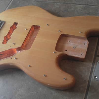 Squier Vintage Modified Jazz Bass V Natural body image 2