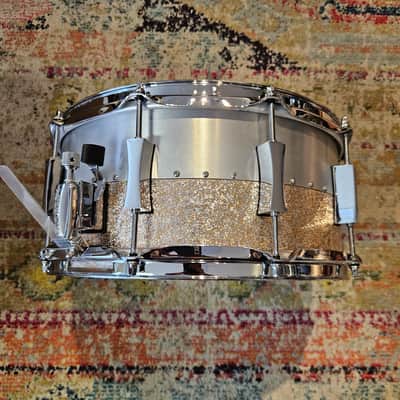 Pork Pie 14x6.5" Aluminum/Maple Hybrid - Champagne Sparkle image 3